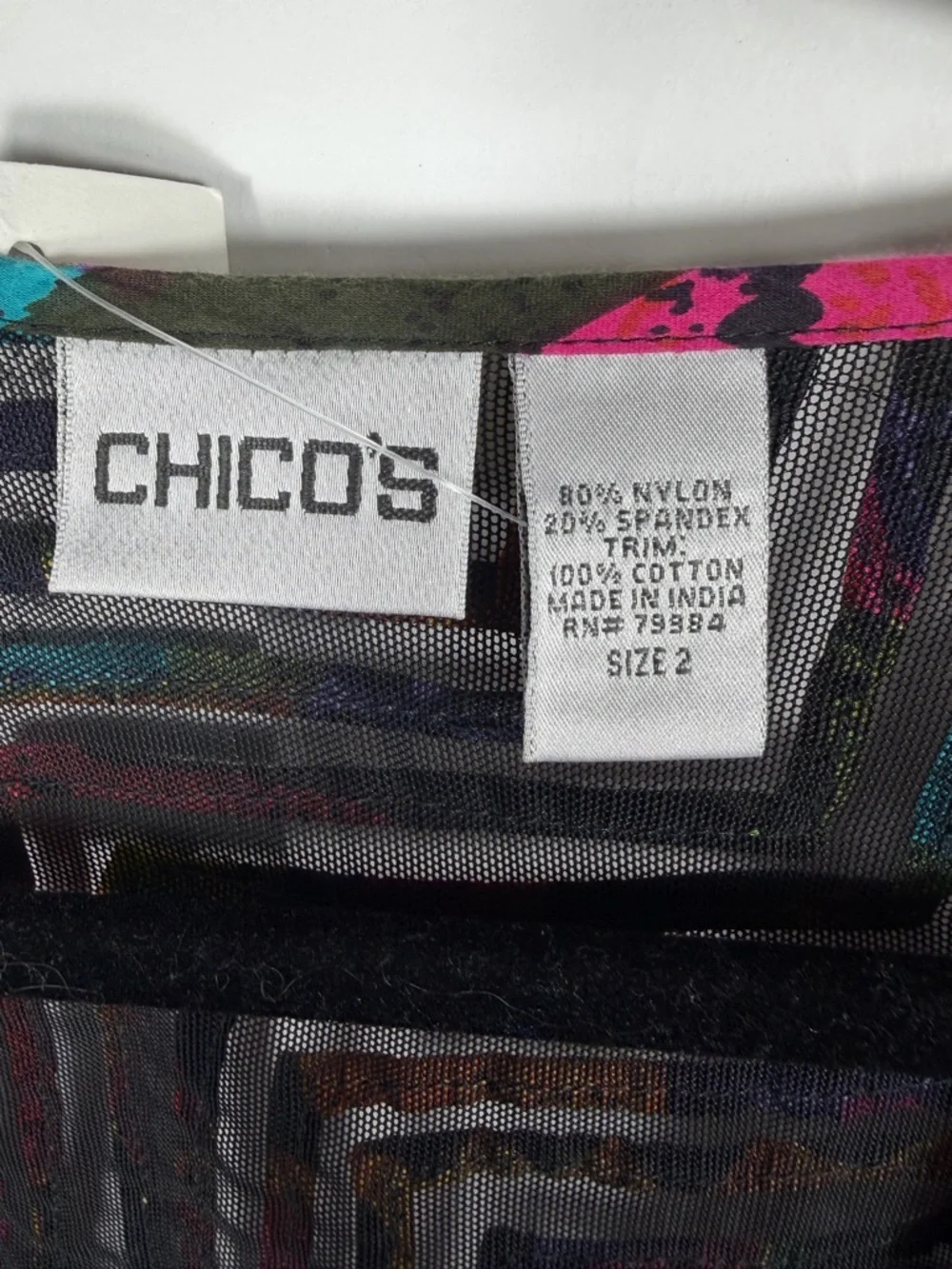 Chico’s NWT Women’s Rainbow Ribbon Embroidered Jacket In Chico’s Size 2, Large. - Picture 3 of 13